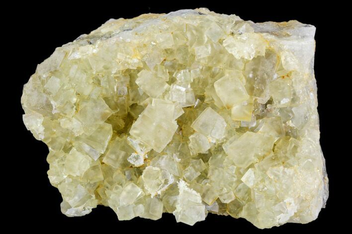 Yellow Cubic Fluorite Crystal Cluster - Morocco #104605